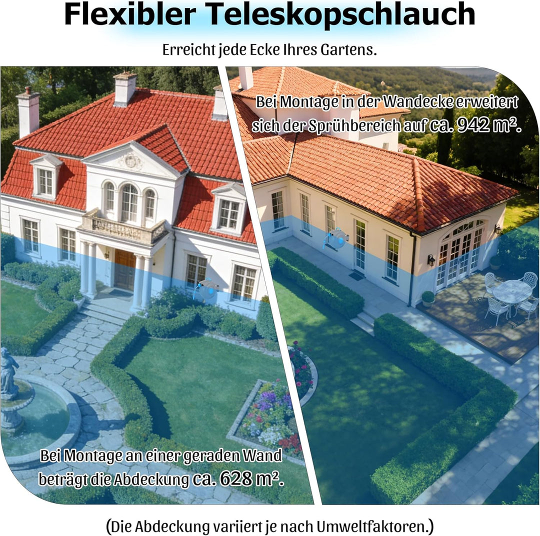 180° Schwenkbar Wand-Schlauchbox RollUp 20 m, Schlauchtrommel, – Wasserschlauch Trommel, inkl. Wandh