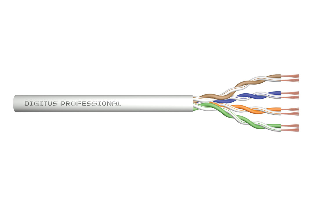 DIGITUS Roh-Patchkabel Cat-6 - Meterware Unkonfektioniert - 100 m - U-UTP Netzwerk-Kabel - LSZH - AW