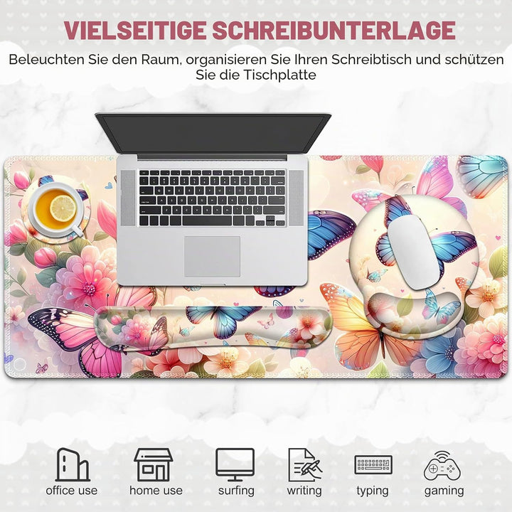 Gaming-Mauspad, grosse Schreibtischunterlage, niedliche Schreibtischunterlage-Schutz, 4-in-1 XXL-Mau