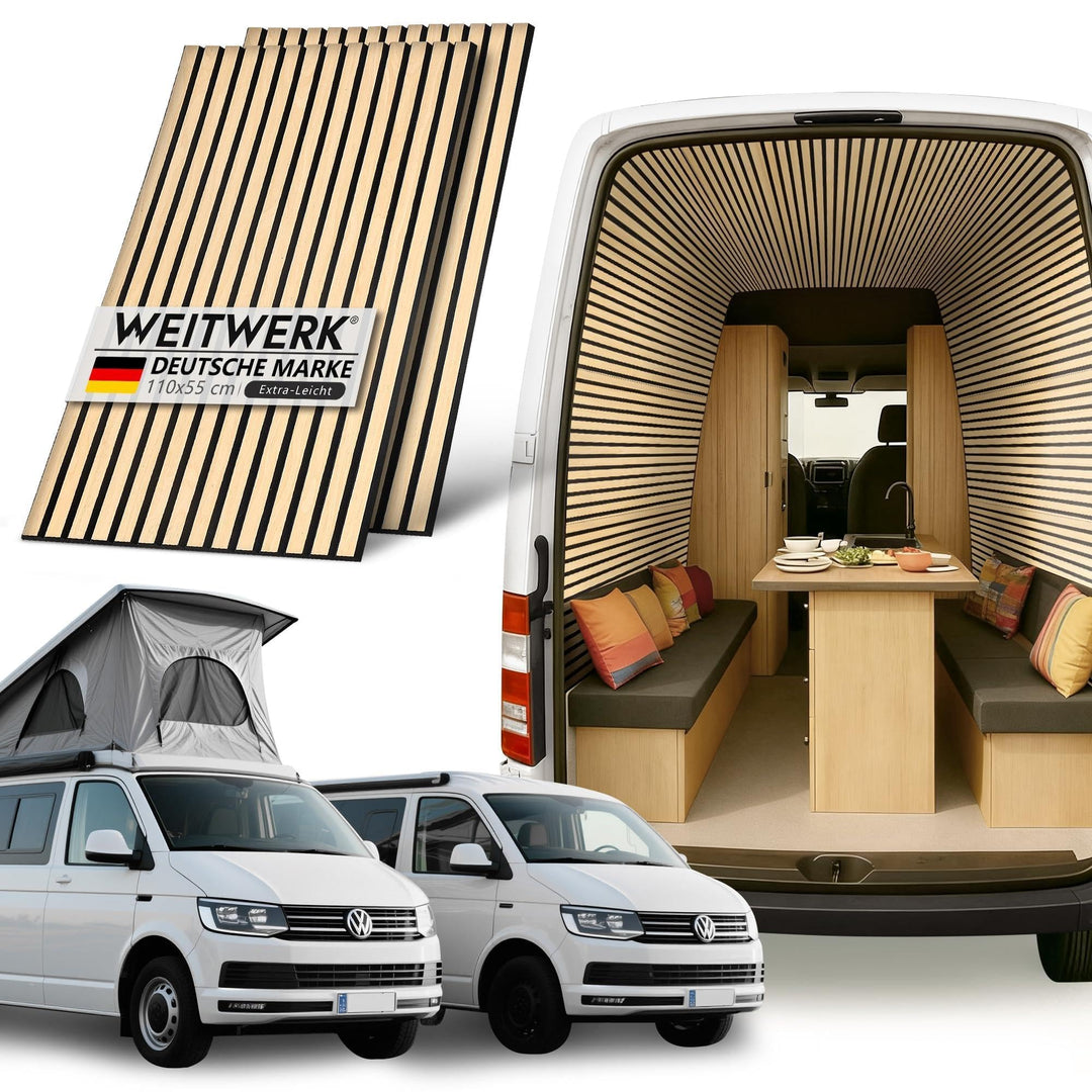 Leichte Paneele für Camper Ausbau, Wohnmobil & Van | Filz Verkleidung 4er-Set | 2,42 m² Gesamtfläche