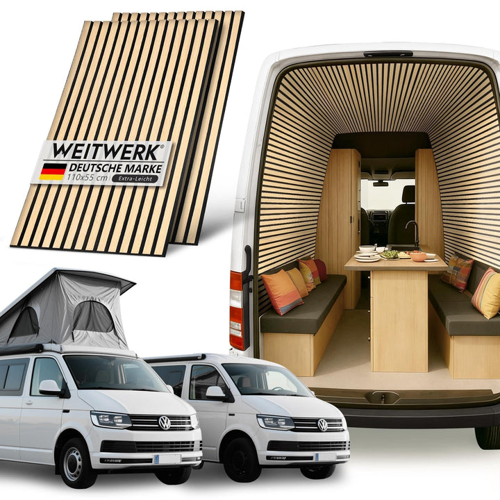 Leichte Paneele für Camper Ausbau, Wohnmobil & Van | Filz Verkleidung 4er-Set | 2,42 m² Gesamtfläche
