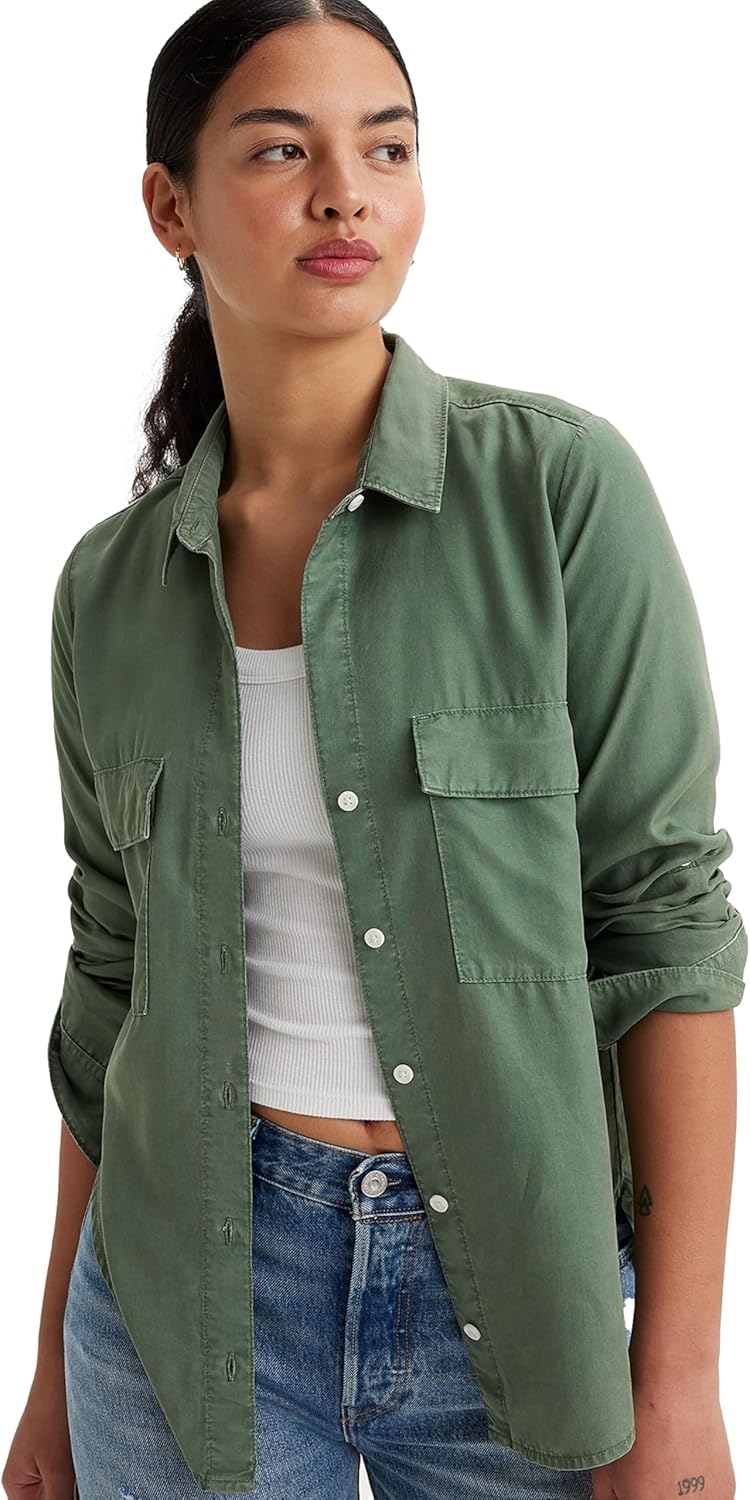 Levi's Damen Doreen Utility Hemd XS Dark Forest, XS Dark Forest