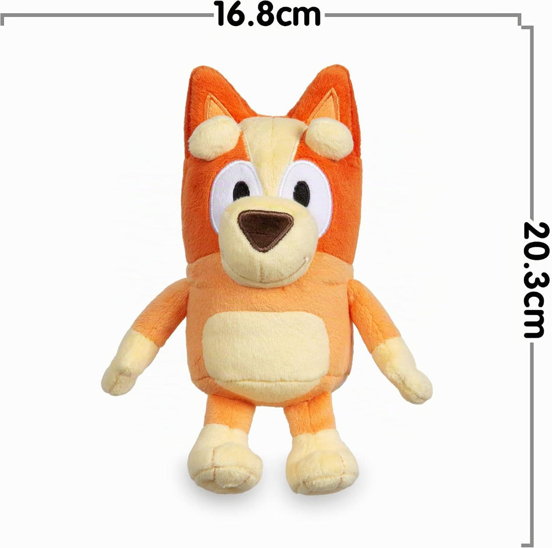 Bluey Giochi Preziosi weiches Plüschtier Bingo, ca. 20 cm hoch, mit Details wie im Cartoon, für Kind