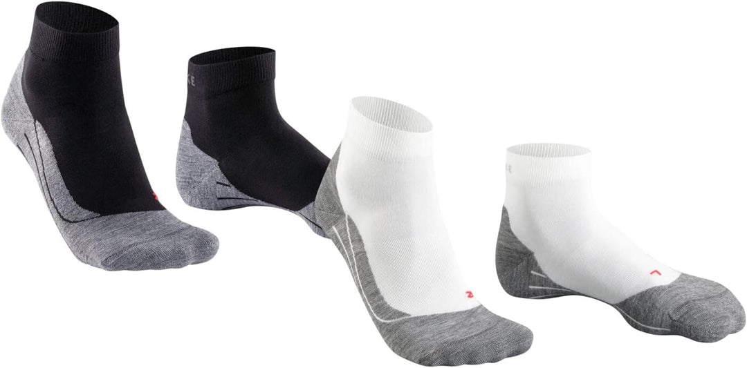 FALKE Damen RU4 Short 2-Pack Laufsocken mittelstarke Polsterung antiblasen kurz vegan Sport Jogging