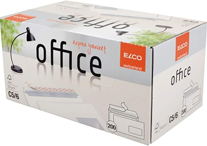 ELCO Office Umschlag DIN lang 80 g/m² FSC-zertifiziert mit Haftverschluss und Sichtfenster 90 x 45 m