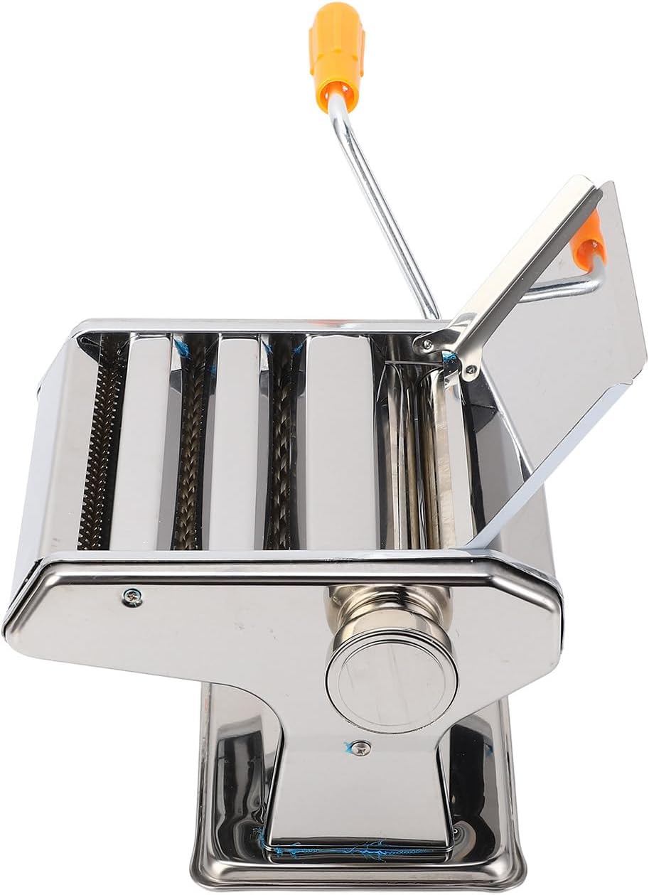 Ejoyous Nudelmaschine Manuelle Nudelmaschine Edelstahl-Nudelmaschine Mit Einstellknopf Für Mehrere D