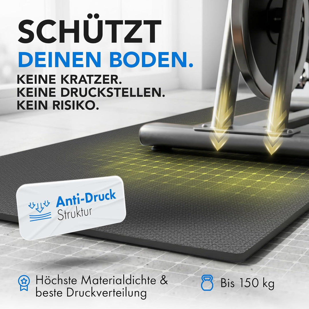 LILENO SPORTS Bodenschutzmatte - extra wiederstandsfähige Laufband Matte 8 mm Dicke - Fitness Unterl