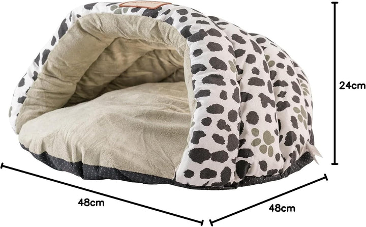 Armarkat Katzenbett mit Pfotenabdruck, 50,8 x 27,9 cm, Salbeigrün und Pfotenabdruck L 51 x B 28 x H