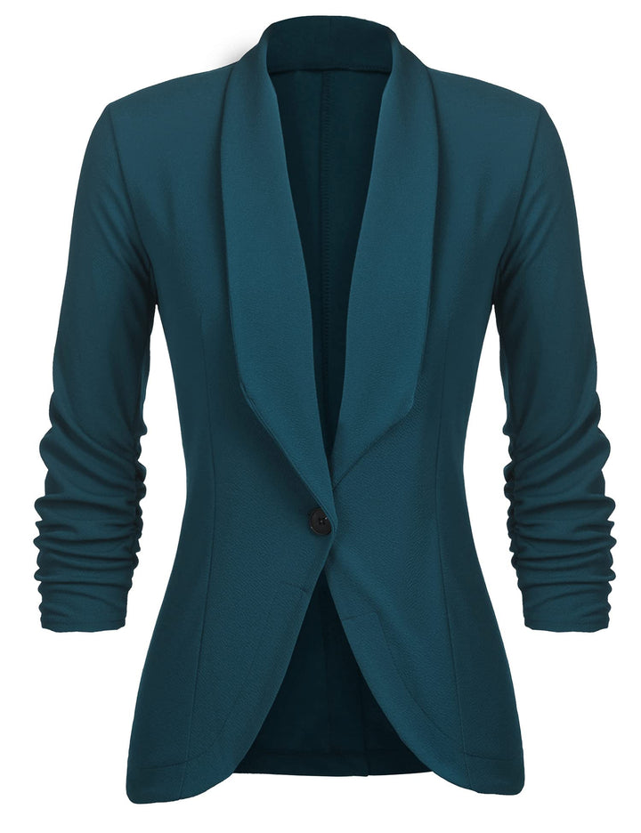 UNibelle Blazer Damen Sportlich Elegant Longblazer 3/4 Arm Sommer Leicht Business Büro Blazer Jacke