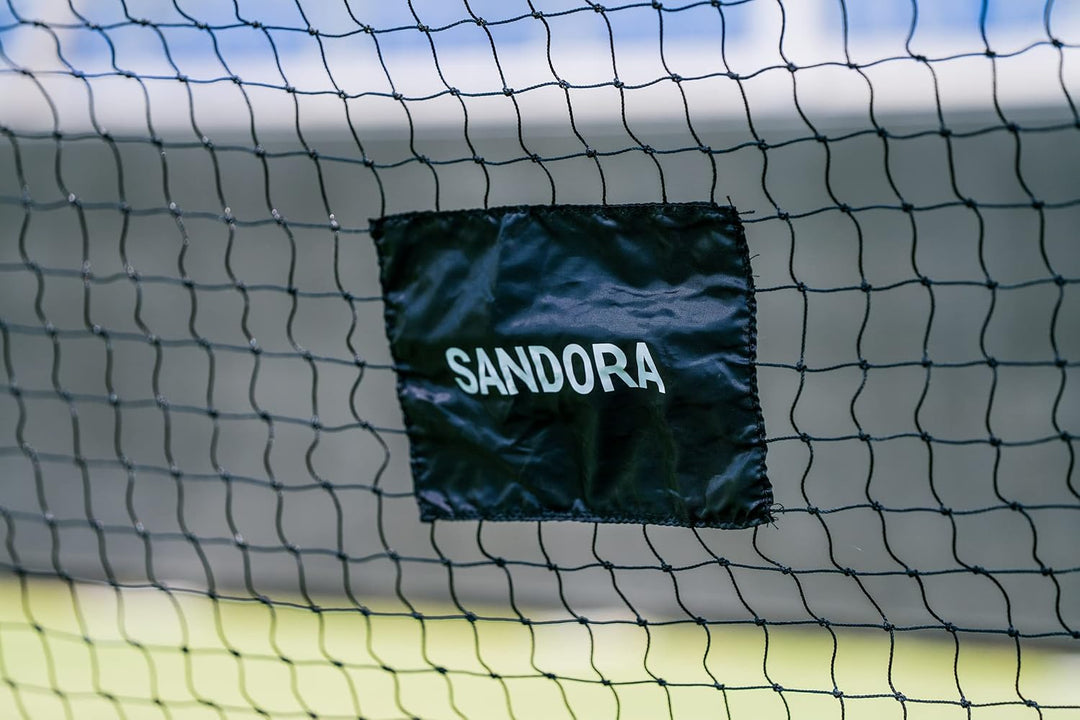 Sandora 22121 Fussballtor Ersatznetz schwarz/weiss kompatibel für viele Tore mit dem passenden Mass