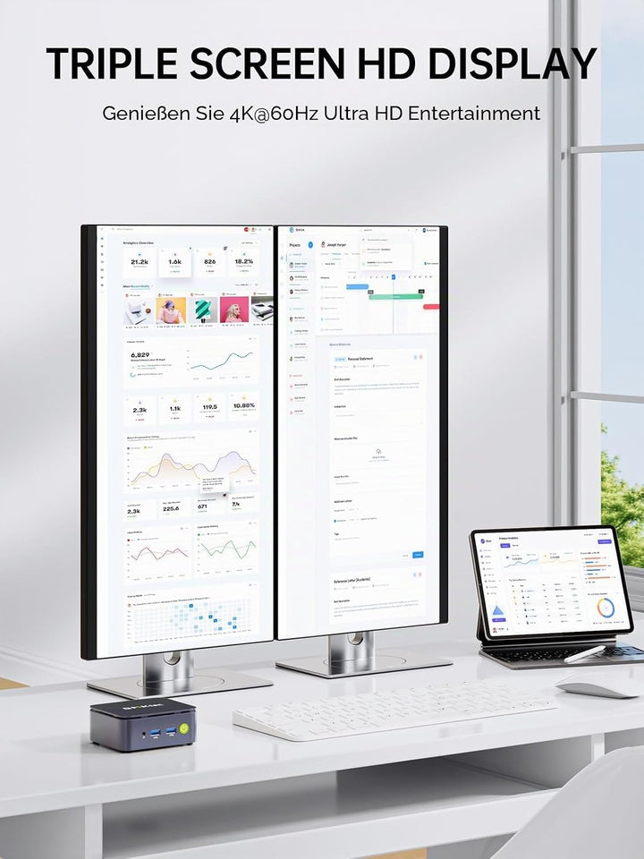 GMKtec Mini-PC N97, G5 Micro-Desktop-Computer, Intel Alder Lake N97 der 12. Generation (bis zu 3,60