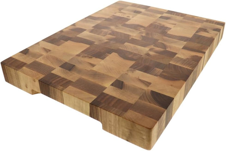 HOFMEISTER® Stirnholzbrett Nussbaumholz 40 x 30 cm mit Griffen &amp; Füssen