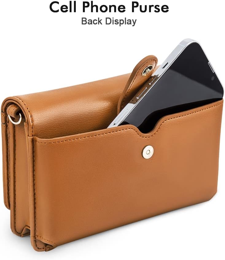 nuoku Kleine Umhängetasche für Frauen, Handytasche zum Umhängen, RFID-Kartenhalter, Geldbörse und Ha