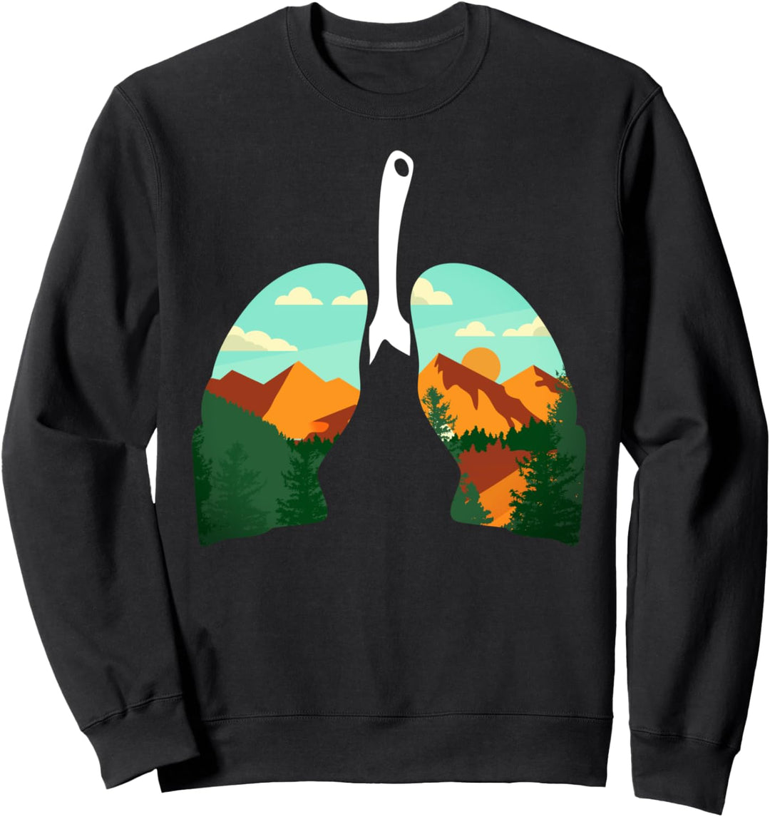 Planet Erde Lunge Globale Erwärmung Tag der Erde Sweatshirt