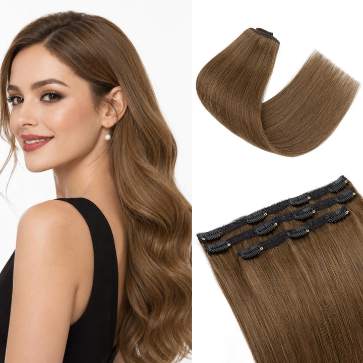 Rich Choices Clip in Extensions Echthaar Extensions Clip in Haarverlängerung Echthaar Remy Human Hai
