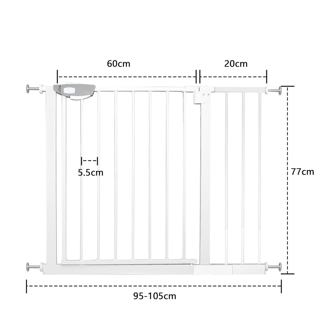 Froadp Türschutzgitter Baby Treppengitter Kindergitter ohne Bohren 95-105cm Türgitter Treppen Beidse