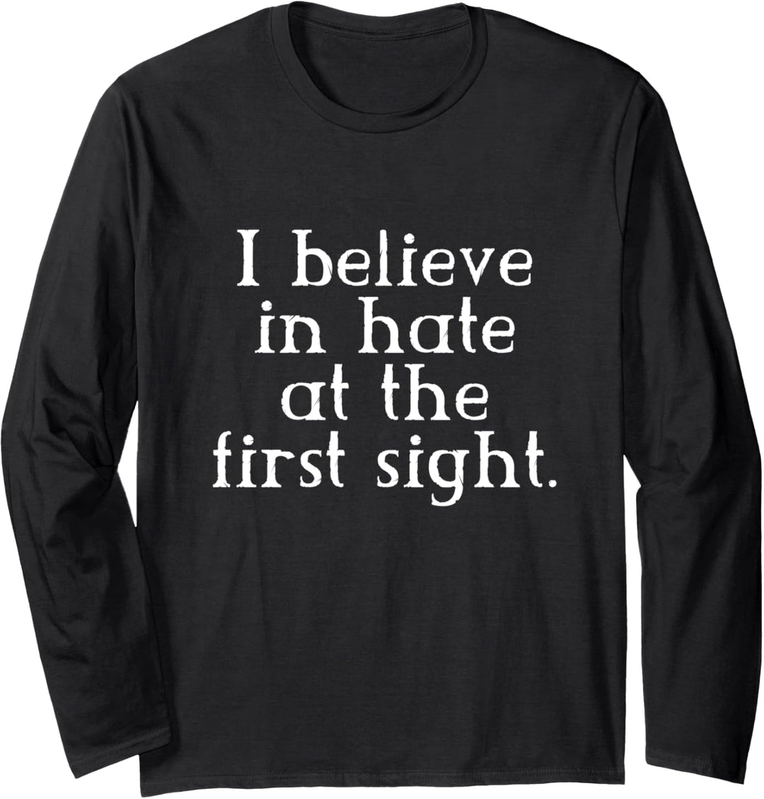 Hate at First Sight Aesthetic Emo Goth Punk Shirt Gift Langarmshirt