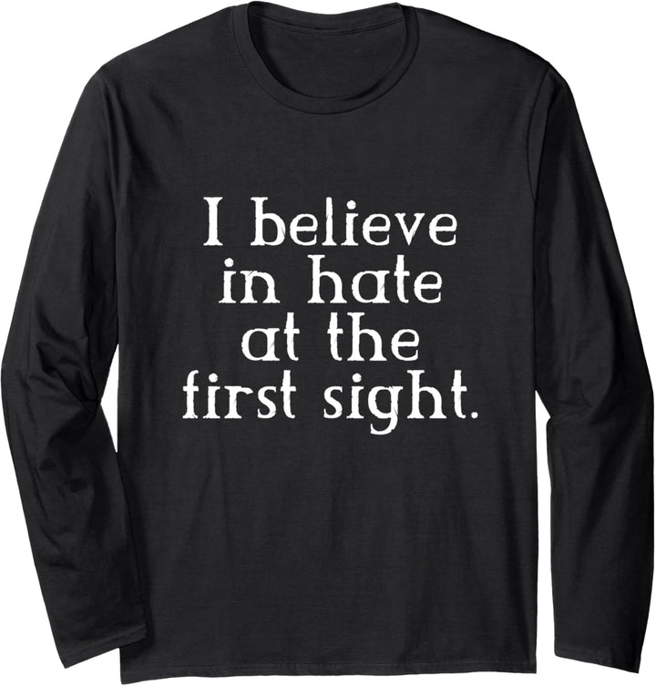Hate at First Sight Aesthetic Emo Goth Punk Shirt Gift Langarmshirt