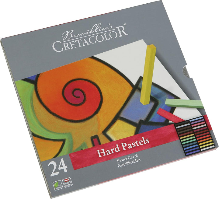 Cretacolor Pastellkreiden Pastelcarré, sortiert, 24er Metalletui 24 Stück (1er Pack), 24 Stück (1er