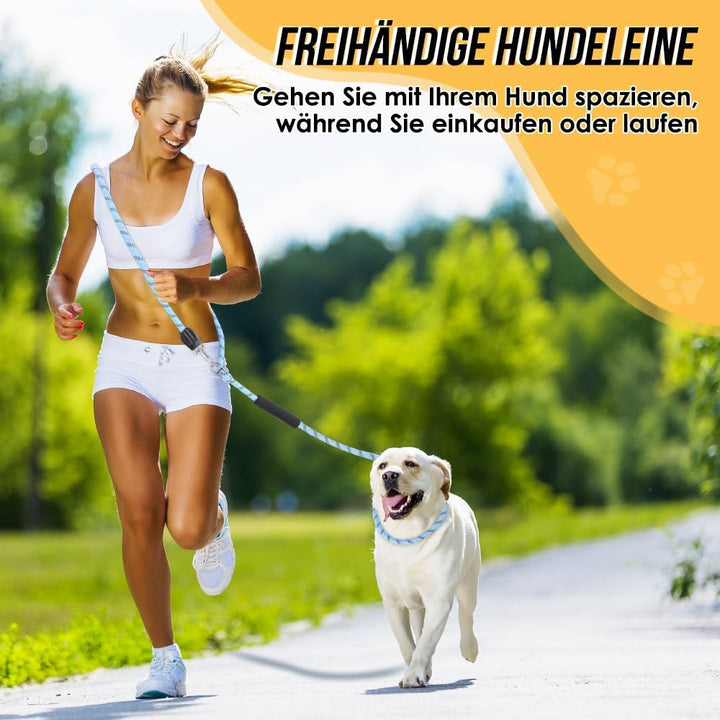 Hundeleine 3m für Kleine mittelgrosse Hunde, 8in1 Schleppleine mit 3 Verstellbare Schnalle und Griff