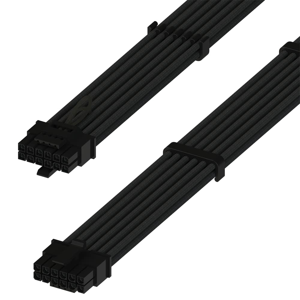 LINKUP – AVA 600W PCIE5.0 12VHPWR (16-polig/12+4) 16 AWG ummanteltes Hochstrom-Netzteilkabel – 70 cm
