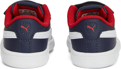 PUMA Unisex Baby Smash 3.0 L V Inf Sneaker 20 EU Puma Navy Puma White For All Time Red, 20 EU Puma N