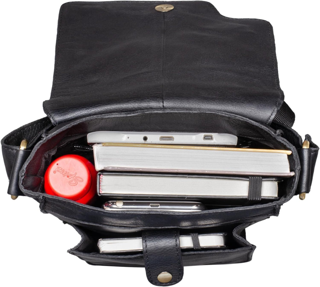 STILORD 'Pete' Umhängetasche Leder klein Männer Schultertasche Vintage Messenger Bag Herren 8,4 Zoll