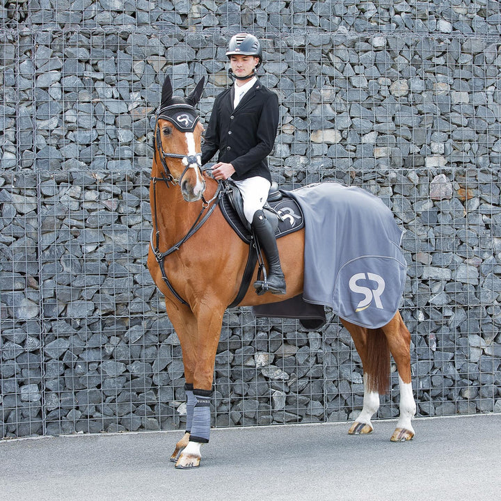 Sunride Abschwitzdecke für Pferde (Boston) aus Softshell mit Fleece - schnelltrocknend, reflektieren