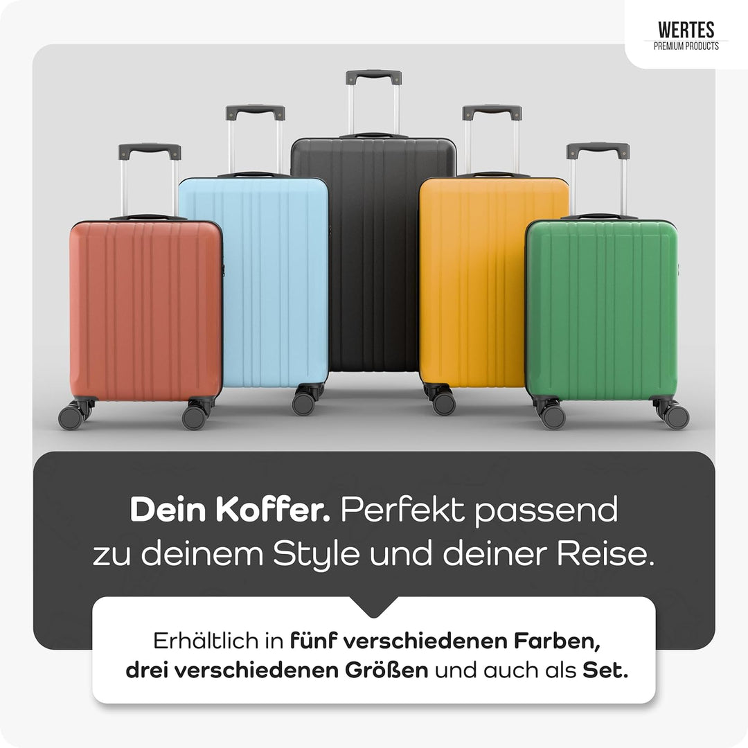 Koffer Gross 77cm - 100L - TSA Schloss Hartschalen Koffer mit Doppelrollen, Reisekoffer, Trolleys, R