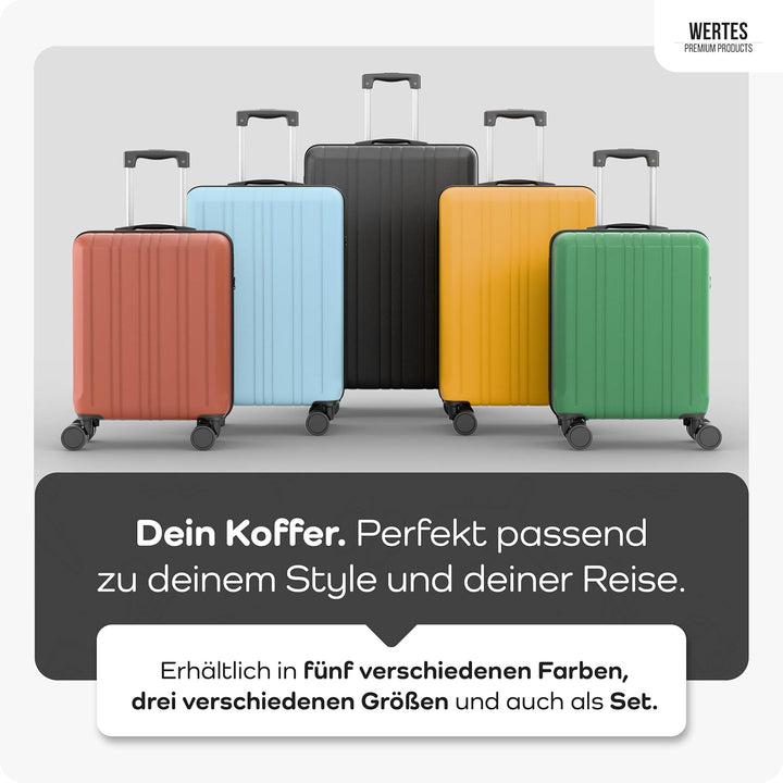 Koffer Gross 77cm - 100L - TSA Schloss Hartschalen Koffer mit Doppelrollen, Reisekoffer, Trolleys, R