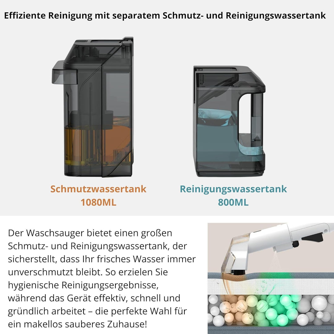 Polsterreiniger gerät - Waschsauger, Teppichreiniger, Sofa Reiniger gerät, Fleckenreiniger, Fensterr