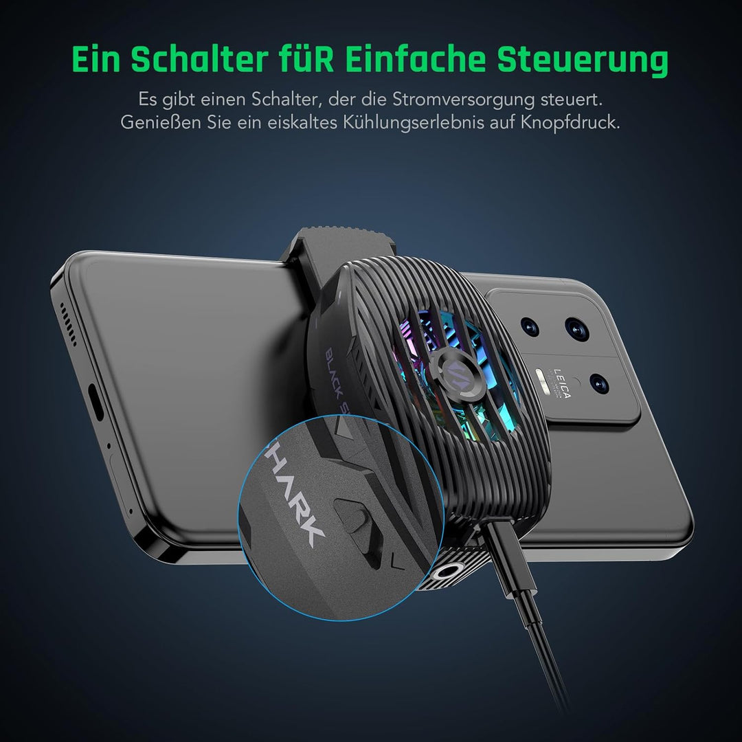 Black Shark FunCooler 5 NEO Handy Kühler für Gaming, Kabelgebundener Smartphone Kühler, Leicht, mit