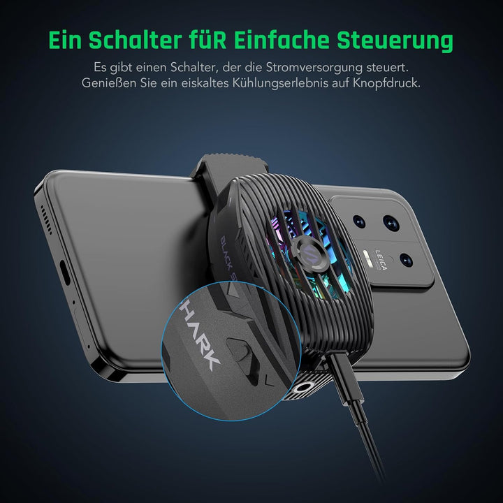 Black Shark FunCooler 5 NEO Handy Kühler für Gaming, Kabelgebundener Smartphone Kühler, Leicht, mit