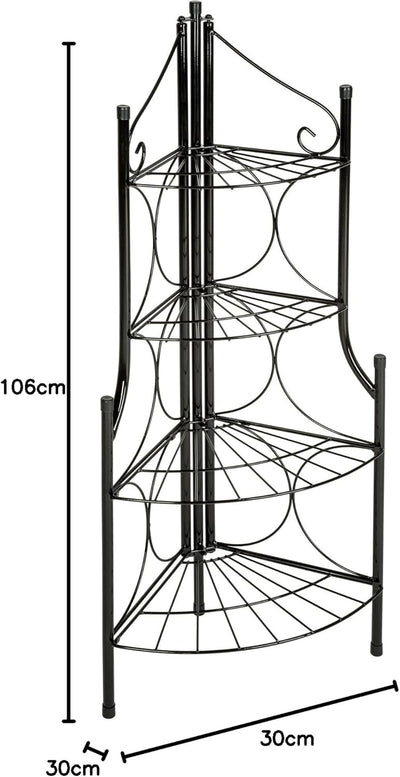 TecTake Pflanzentreppe Blumenbank 4 Stufen rund - belastbar bis 40 kg - ca. 30 x 30 x 106 cm