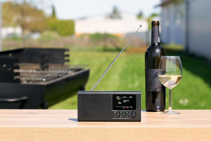Dynavox DBT200 tragbares, digitales DAB+/UKW Radio, ideal als Küchenradio, Badradio, Büroradio, Werk