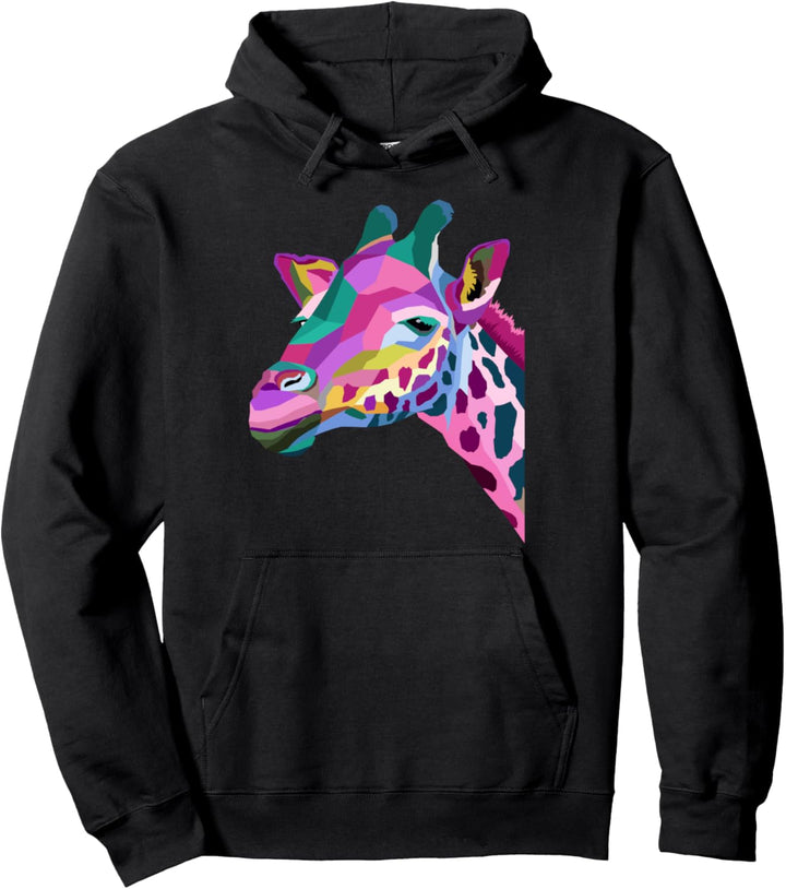 Giraffe Bunt Gemalt Künstlerische Giraffe Pullover Hoodie