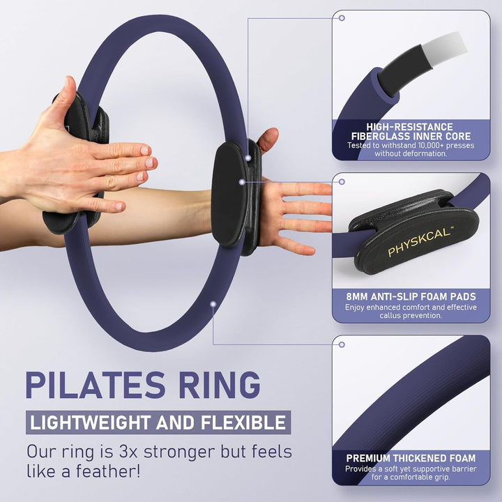 Pilates Set, 15 in/ 38 cm Pilates-Ring oder -Set, Matten-Pilates-Ausrüstung für zu Hause, unverzicht