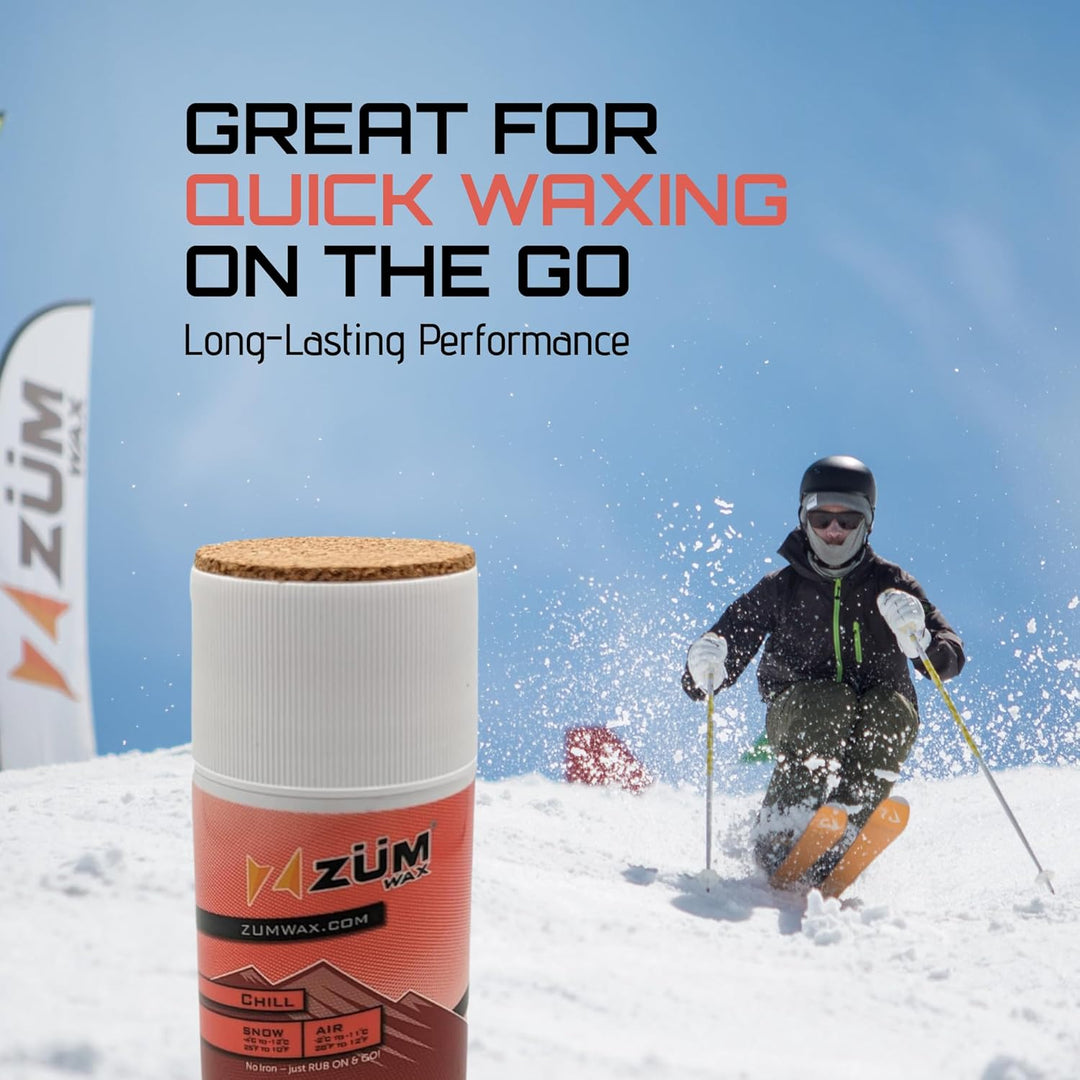 ZUMWax RUB ON WAX Ski/Snowboard - CHILL Temperature - 70 gram - INCREDIBLY FAST!!! by ZUMWax