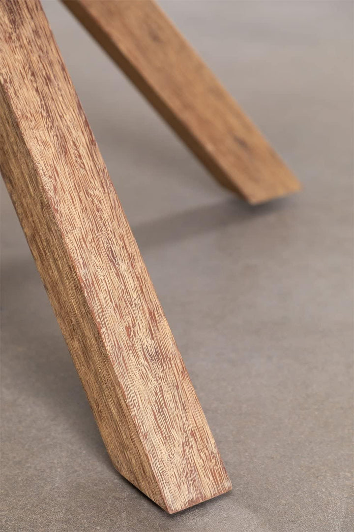 SKLUM Runder Gartentisch aus Holz Naele Ø120 cm, Ø120 Cm