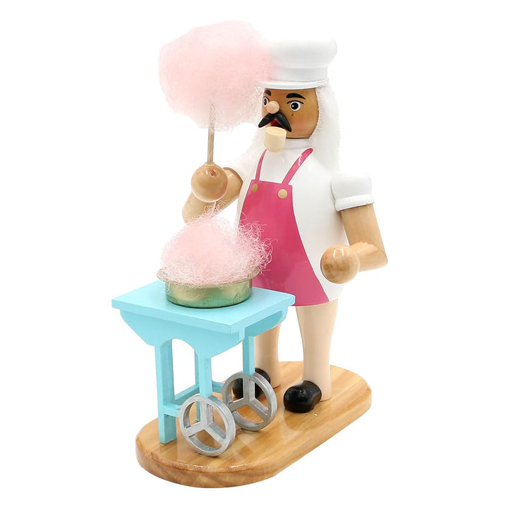 Dekohelden24 Holz Räuchermann, Räucherfigur, Rauchfigur, Räuchermännchen als Zuckerwatteverkäufer mi