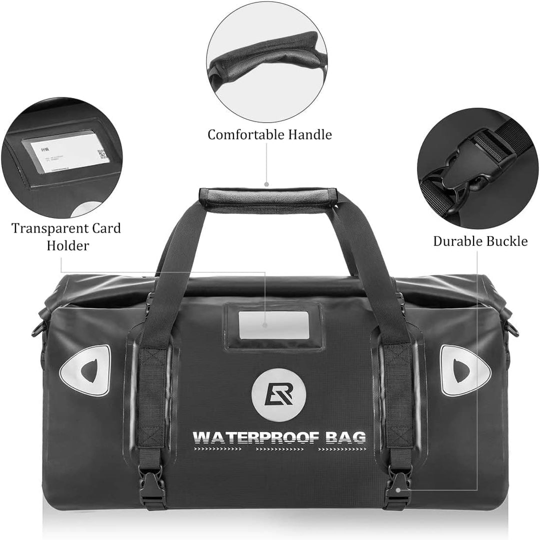 ROCKBROS Motorradtasche Gepäckrolle Hecktasche 100% Wasserdicht Motorrad Satteltasche mit Schultergu