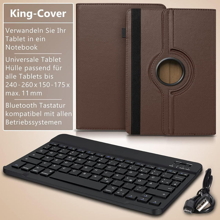 Tablet Hülle kompatibel mit Blackview Tab 20 16 15 13 12 11 10 Pro 9 8 8E Tasche Schutzhülle Bluetoo