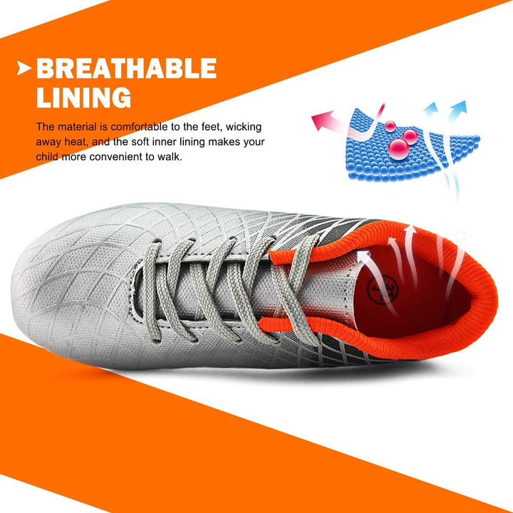 JABASIC Kinder Soccer Boots Jungen Mädchen Sportlich Draussen Fussballschuh 28 EU Splitter, 28 EU Sp