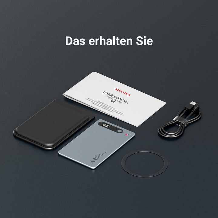 MECHEN KI Diktiergerät Digitales, 64GB Aufnahmegerät mit KI-Technologie zum Transkribieren und Zusam
