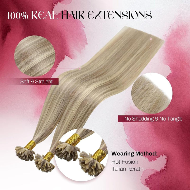 Vivien Bondings Extensions Echthaar Blond Extensions Bonding Echthaar Ashblond Highlighted Blond Ker