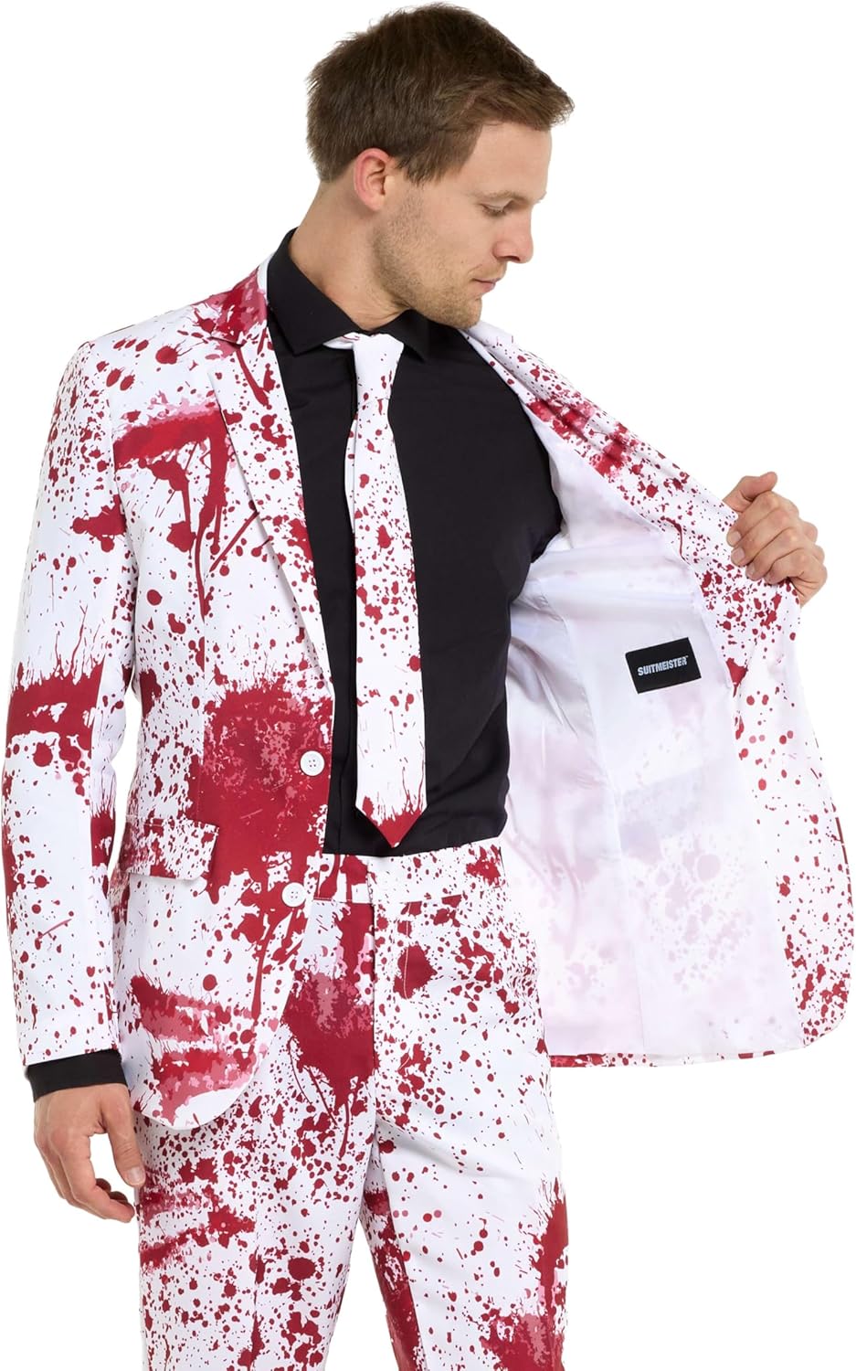 Suitmeister Herren-Halloween-Kostüm – Party-Kostüm-Anzug – schmale Passform – inklusive Blazer, Hose