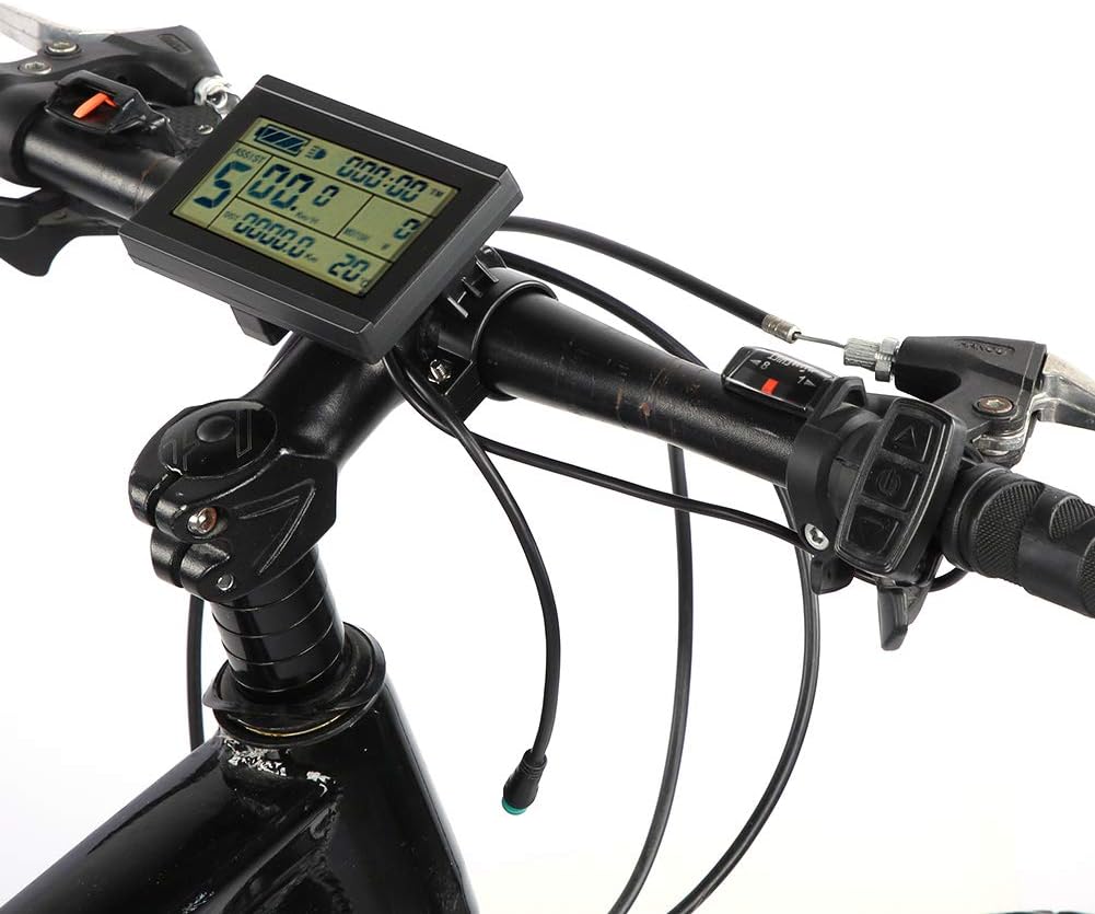 24-V-36-V-48-V-LCD-Display E-Bike Digital Meterm, Fahrradumbau KT-LCD3U Horizontaler Schwarzweiss-LC