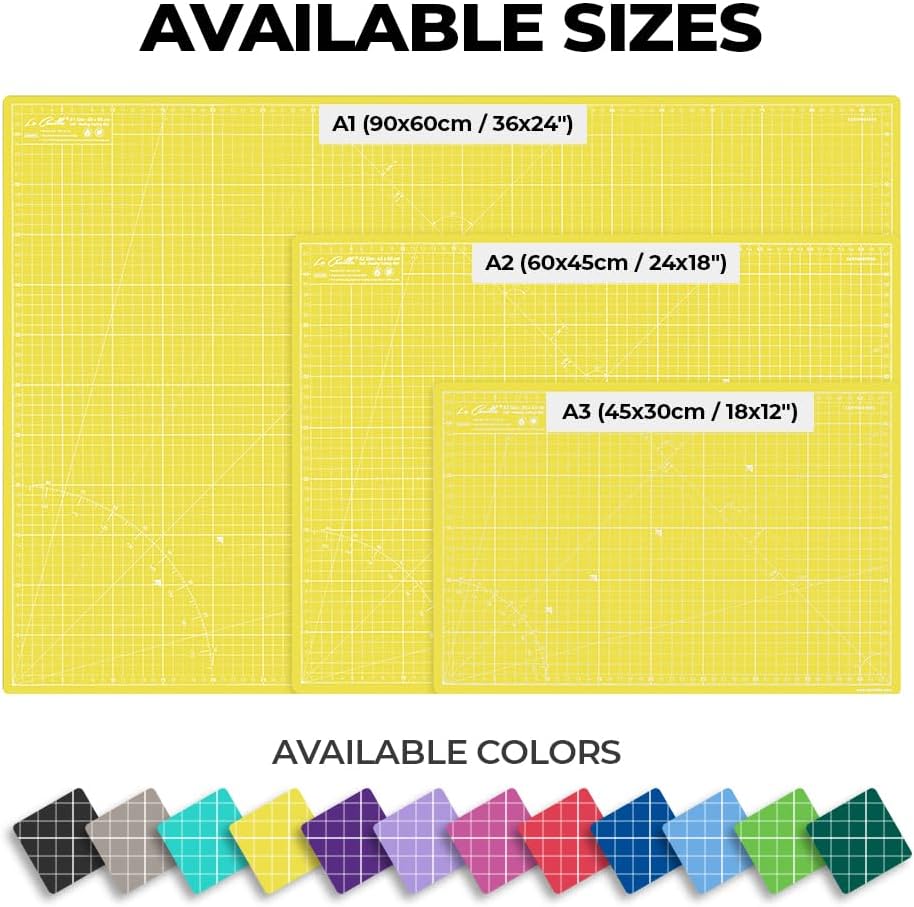 La Canilla Schneidematte A2 Selbstheilend (60x45 cm - 24x18") Cutting Mat Schneideunterlage für Bast