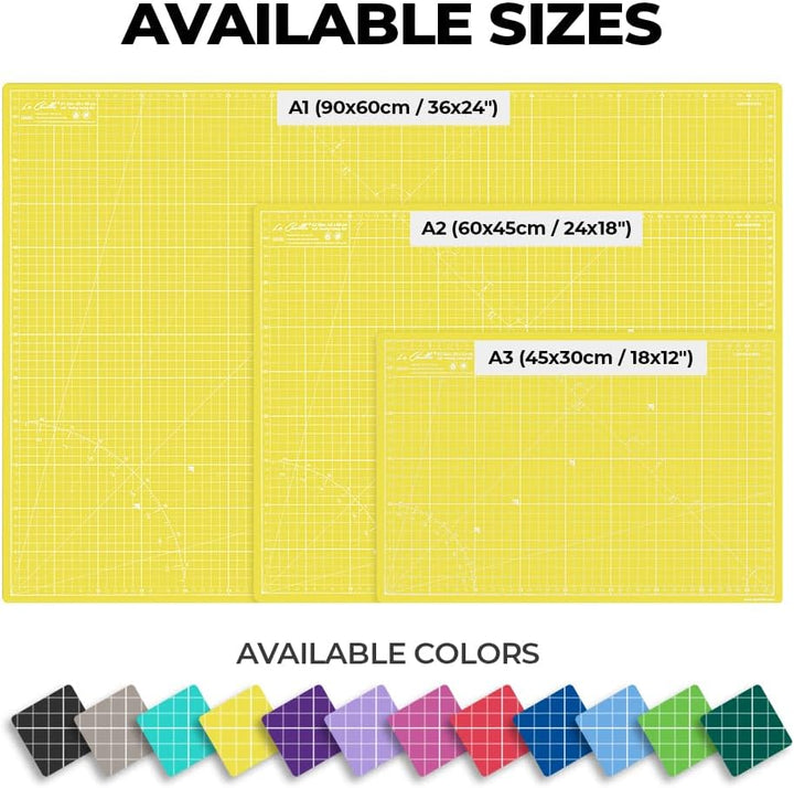 La Canilla Schneidematte A2 Selbstheilend (60x45 cm - 24x18") Cutting Mat Schneideunterlage für Bast
