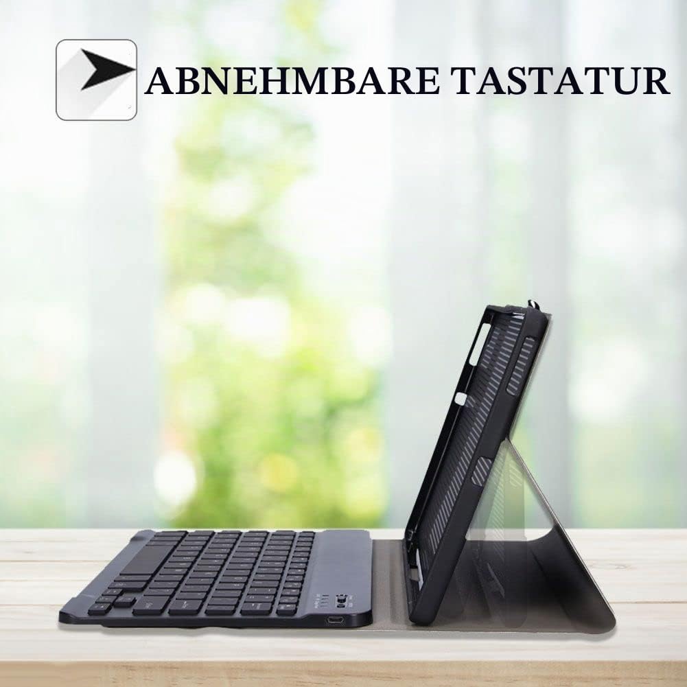Annadue Tastatur Hülle für Lenovo Tab M10 FHD Plus 10,3 Zoll X606F,Slim Schutzhülle mit Abnehmbarer